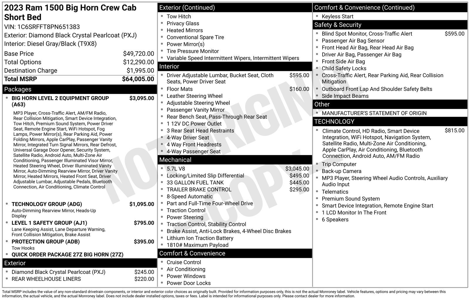 Certified 2023 RAM 1500 Big Horn AWD/4WD image 30