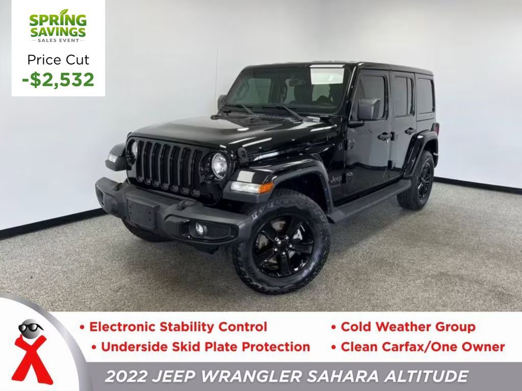 Used 2022 Jeep Wrangler Unlimited Sahara image 1
