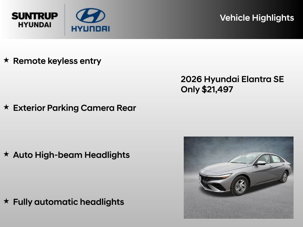Used 2026 Hyundai Elantra SE w/ Cargo Package FWD image 16