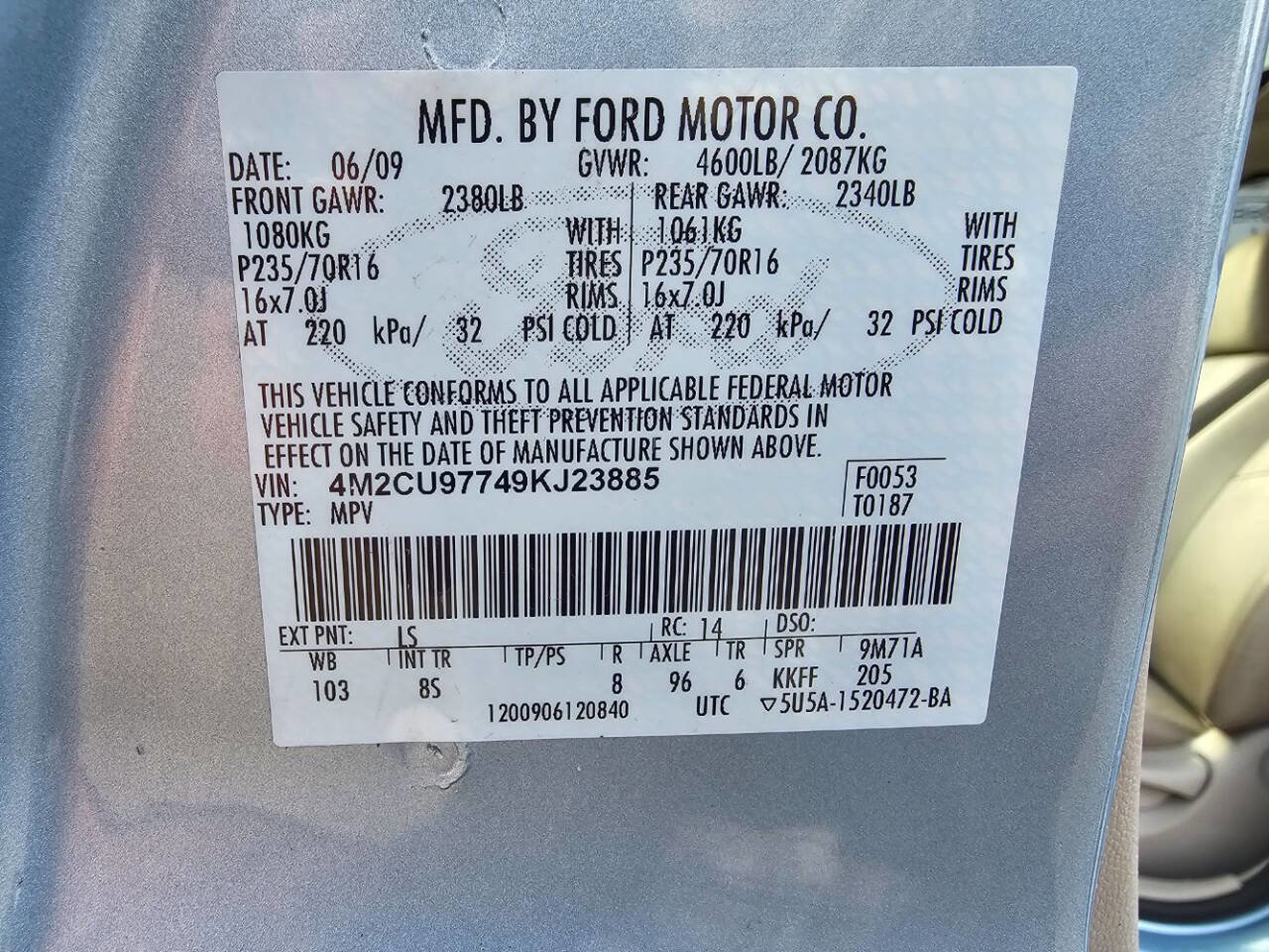 Used 2009 Mercury Mariner Premier image 46