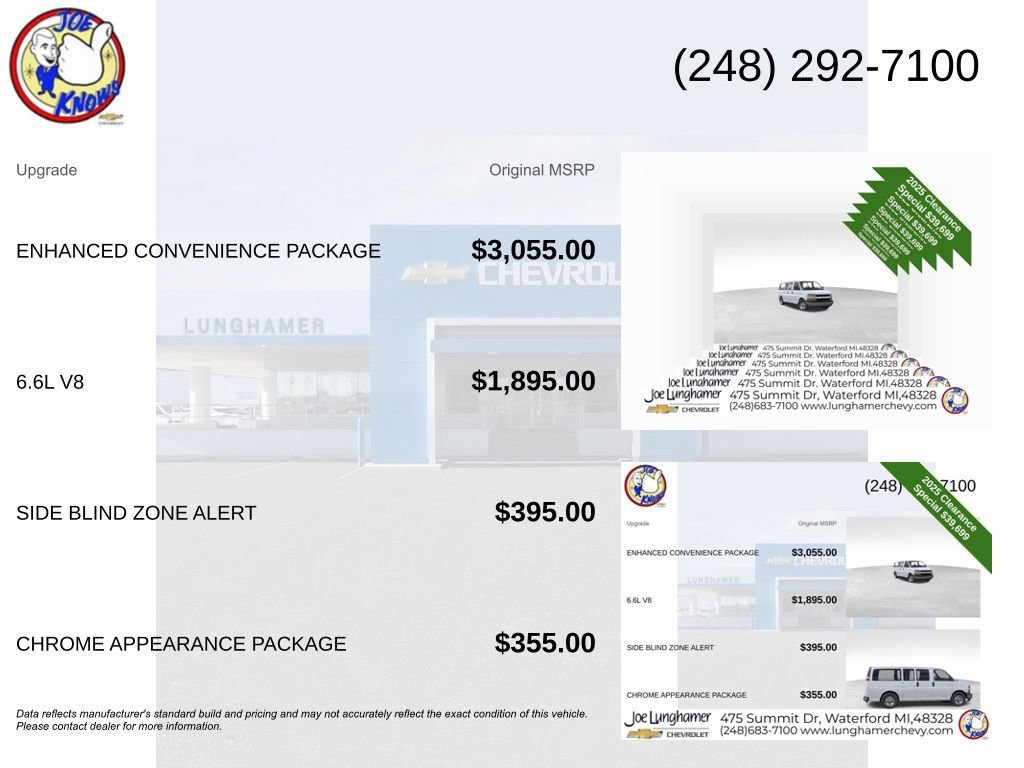 New 2025 Chevrolet Express 2500 w/ Enhanced Convenience Package RWD image 5