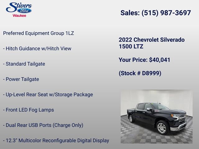 Used 2022 Chevrolet Silverado 1500 LTZ w/ LTZ Premium Package AWD/4WD image 34