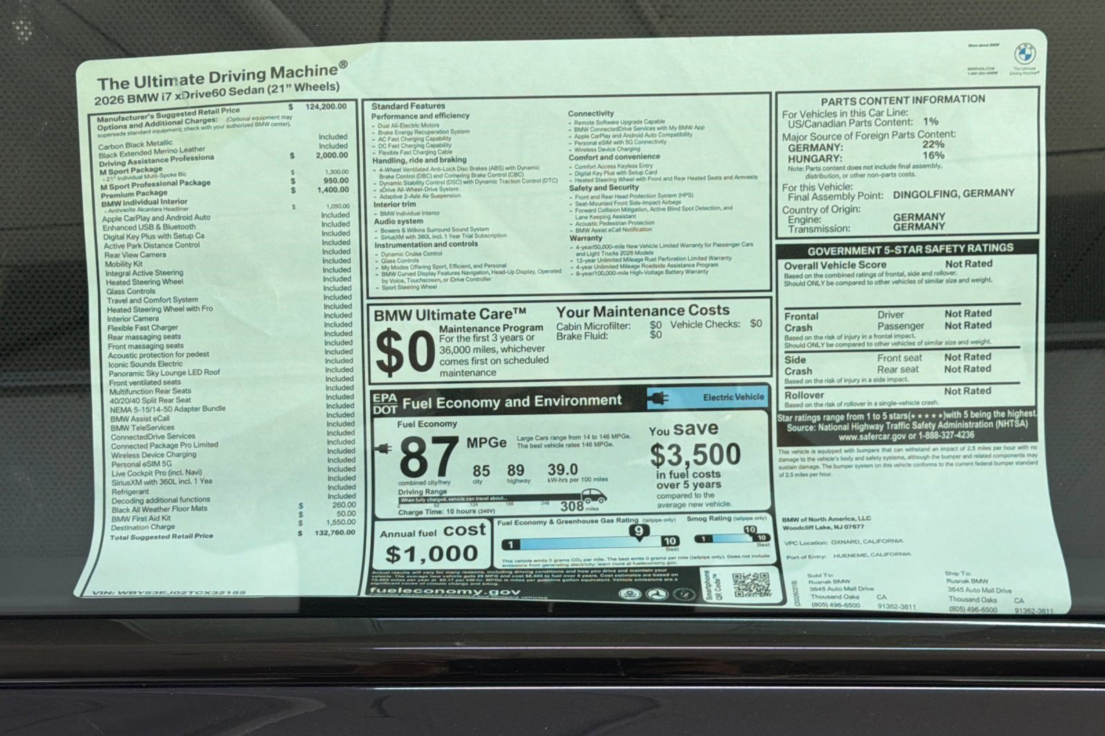 Used 2026 BMW i7 xDrive60 AWD/4WD image 29