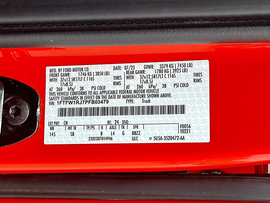 Certified 2023 Ford F150 Raptor w/ Equipment Group 802A Raptor R AWD/4WD image 27