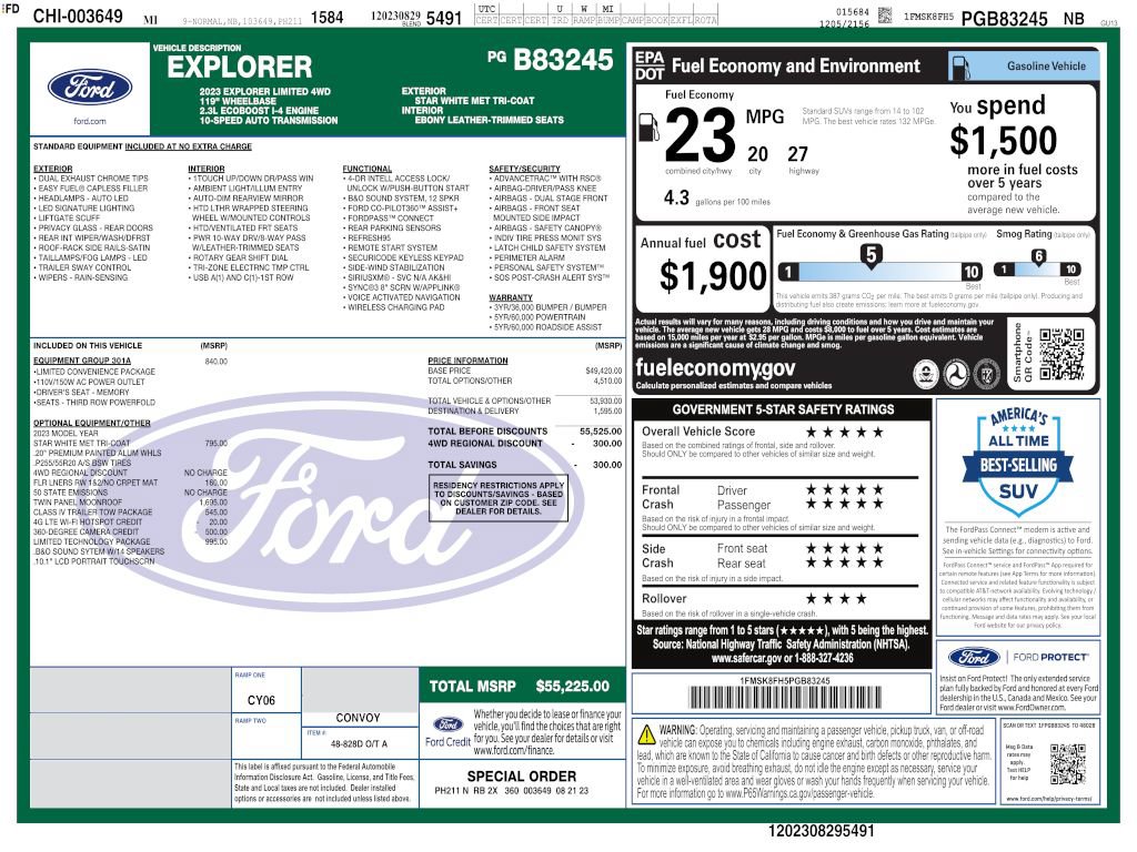 Used 2023 Ford Explorer Limited w/ Limited Technology Package AWD/4WD image 4