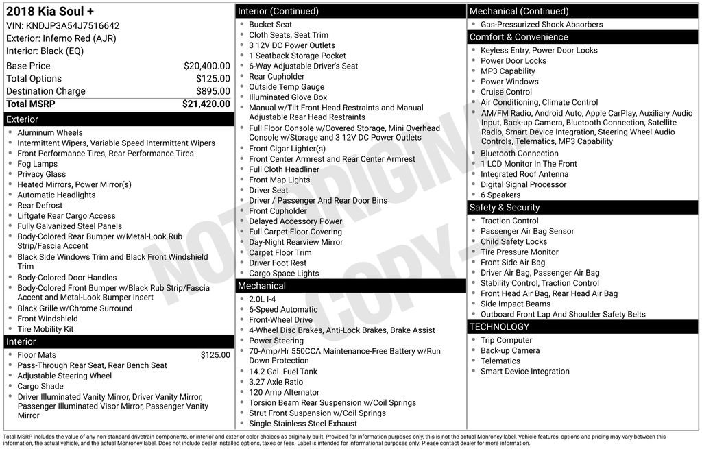 Used 2018 Kia Soul + image 2