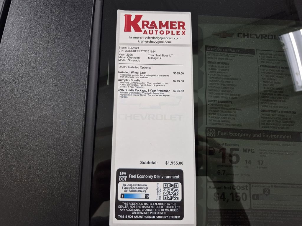 New 2026 Chevrolet Silverado 1500 LT Trail Boss w/ Safety Package image 35