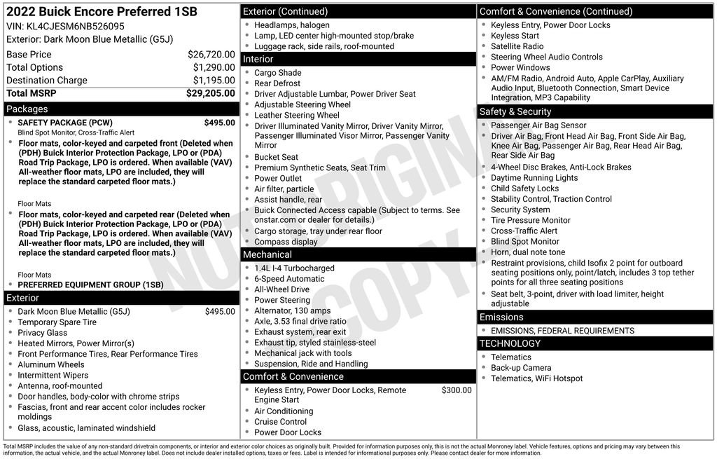 Used 2022 Buick Encore Preferred w/ Safety Package image 6