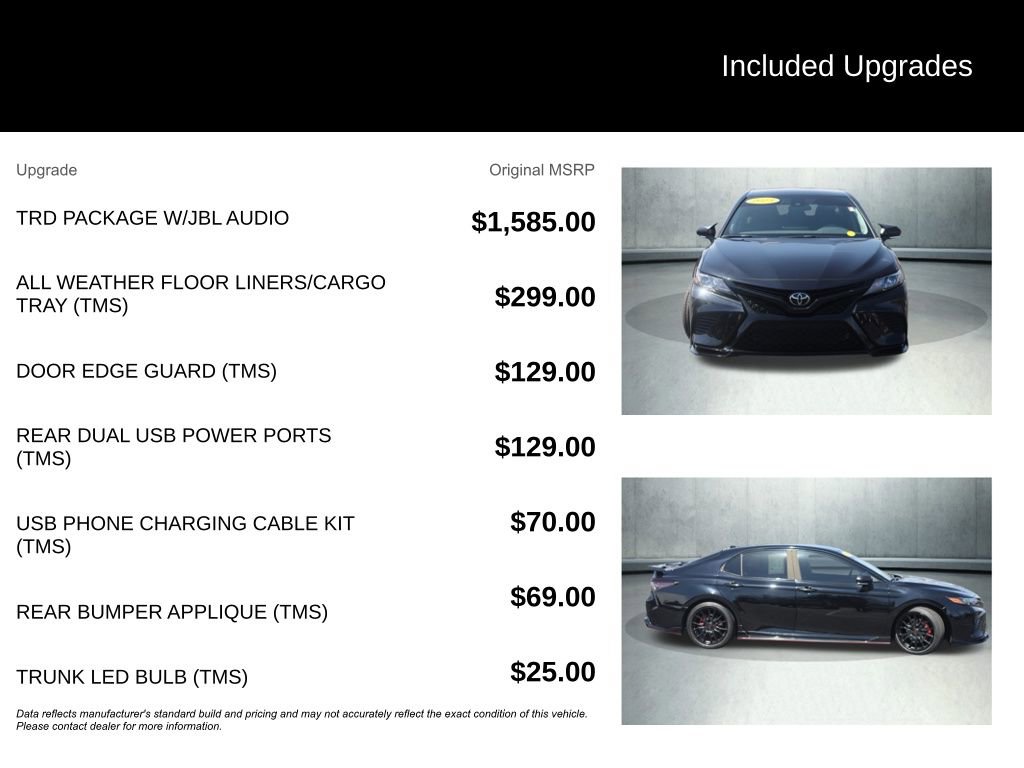 Used 2023 Toyota Camry TRD w/ TRD Package w/JBL Audio FWD image 3