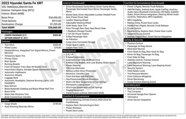 Used 2022 Hyundai Santa Fe XRT w/ Cargo Package AWD/4WD image 11