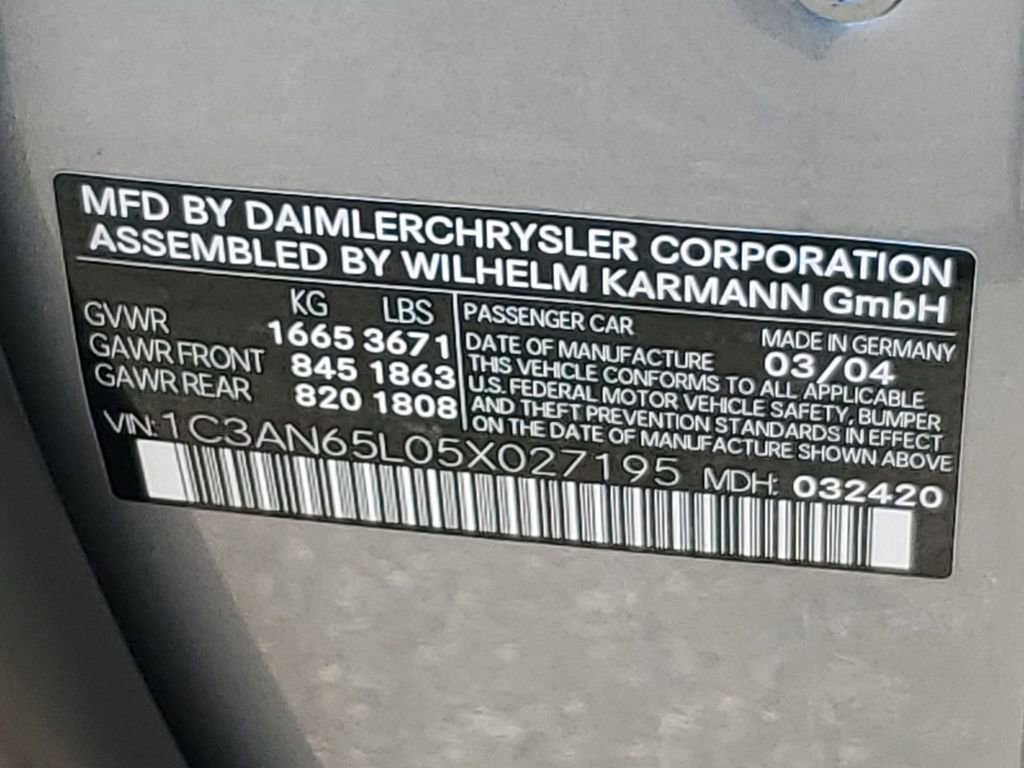 Used 2005 Chrysler Crossfire Limited image 29