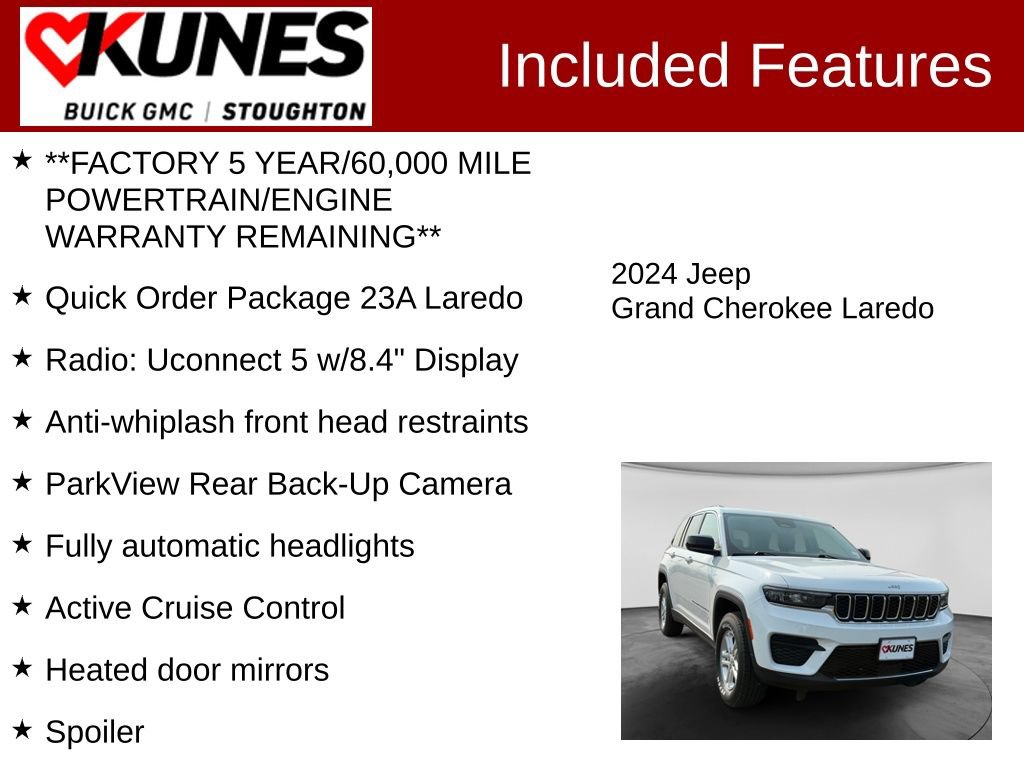 Used 2024 Jeep Grand Cherokee Laredo AWD/4WD image 3