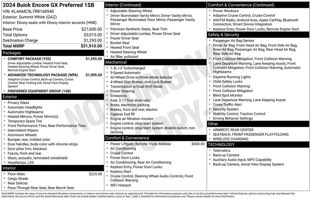 Used 2024 Buick Encore GX Preferred w/ Comfort Package image 4