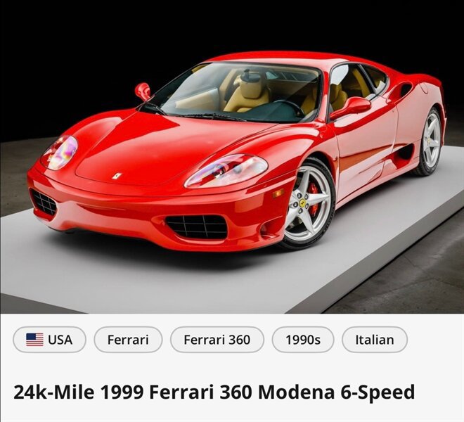 Used 1999 Ferrari 360 Modena RWD image 3
