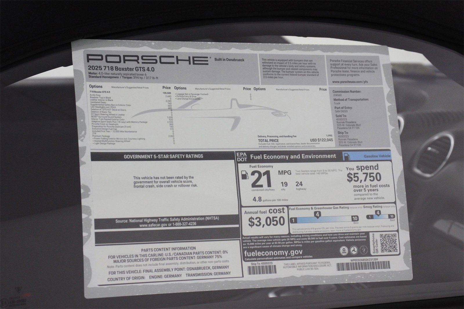 New 2025 Porsche 718 Boxster GTS image 25