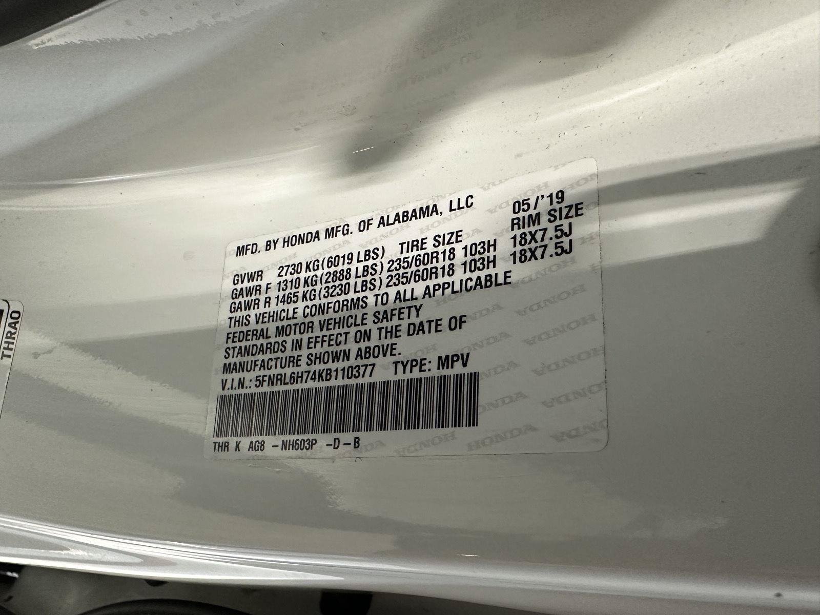Used 2019 Honda Odyssey EX-L image 16