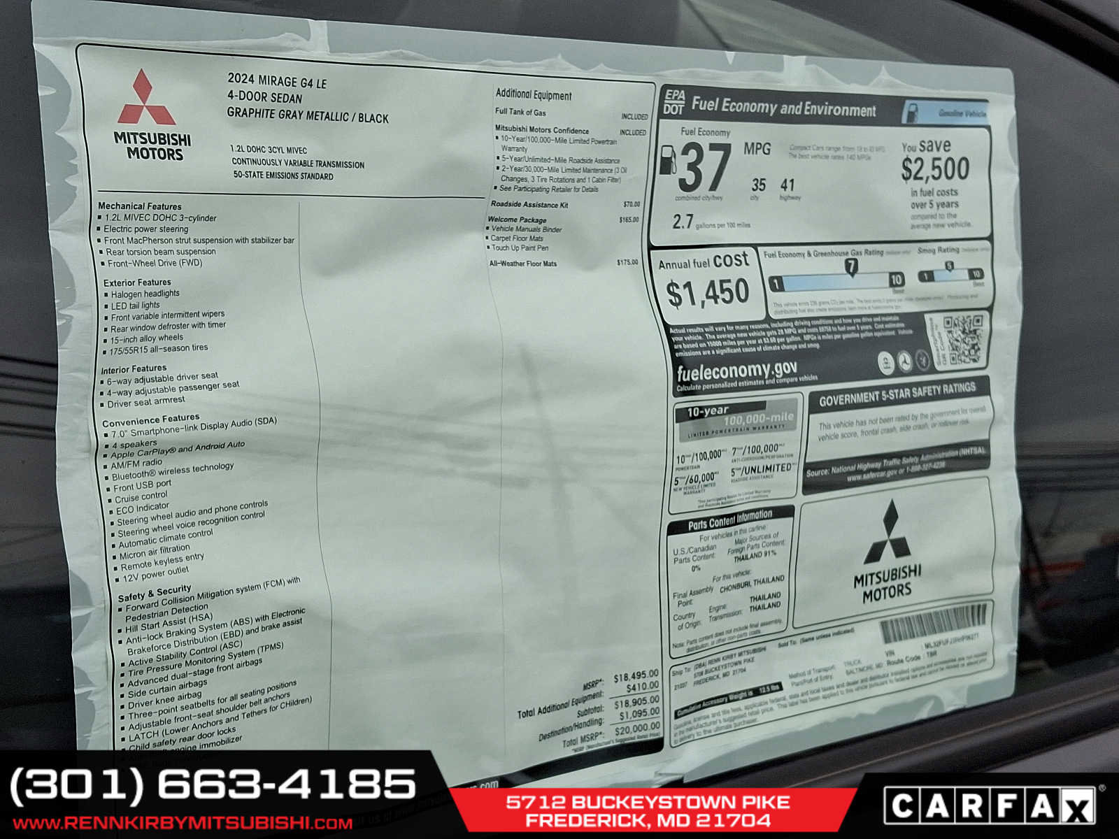 New 2024 Mitsubishi Mirage G4 LE image 28