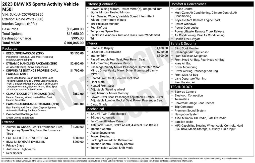 Used 2023 BMW X5 M50i w/ Executive Package image 2