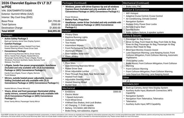 New 2026 Chevrolet Equinox EV LT