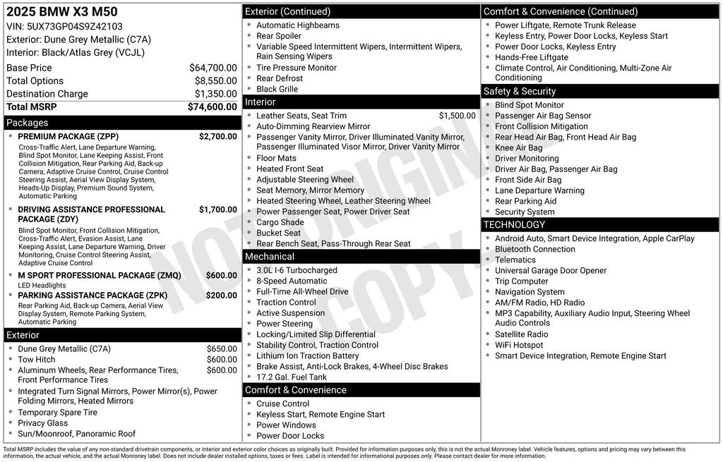 Used 2025 BMW X3 M50 w/ Premium Package image 5