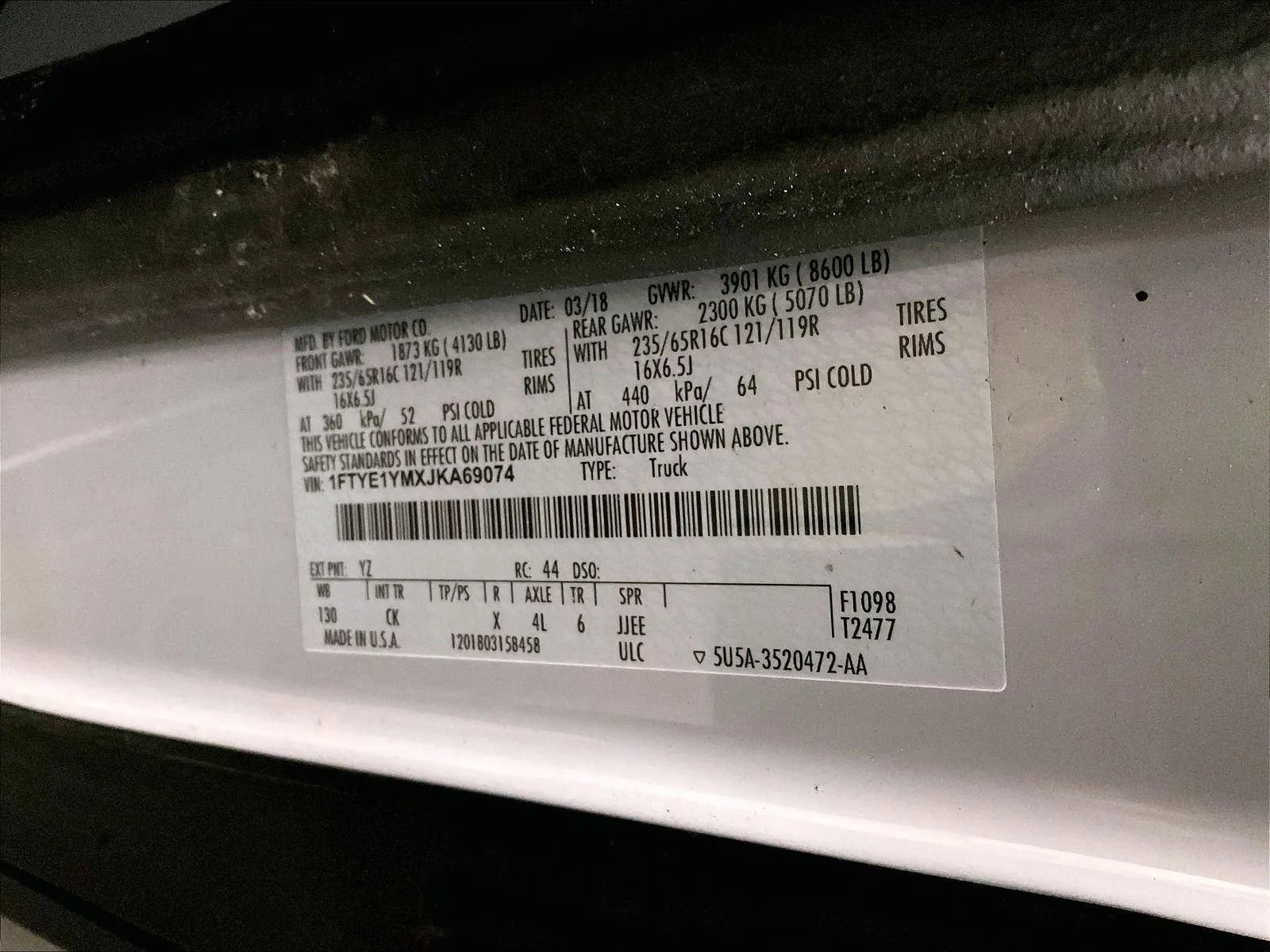 Used 2018 Ford Transit 150 130 Low Roof RWD image 30