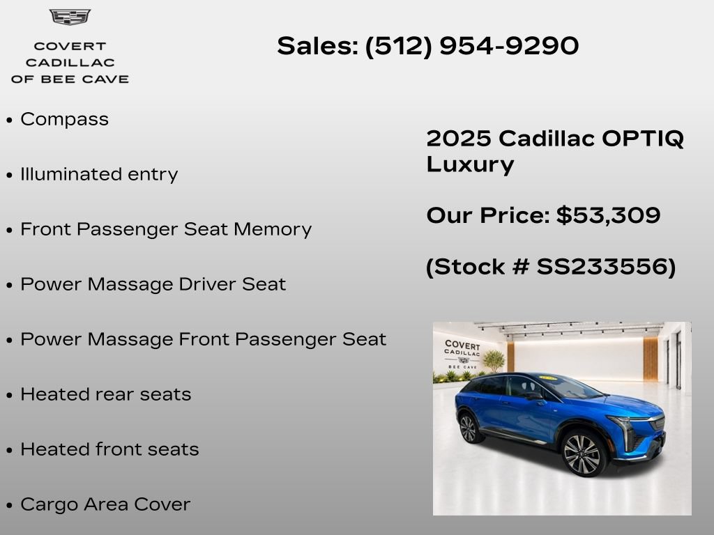 New 2025 Cadillac Optiq Luxury 2 w/ LPO, Floor Liner Package AWD/4WD image 33