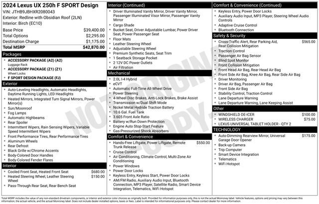 Used 2024 Lexus UX 250h F Sport image 31