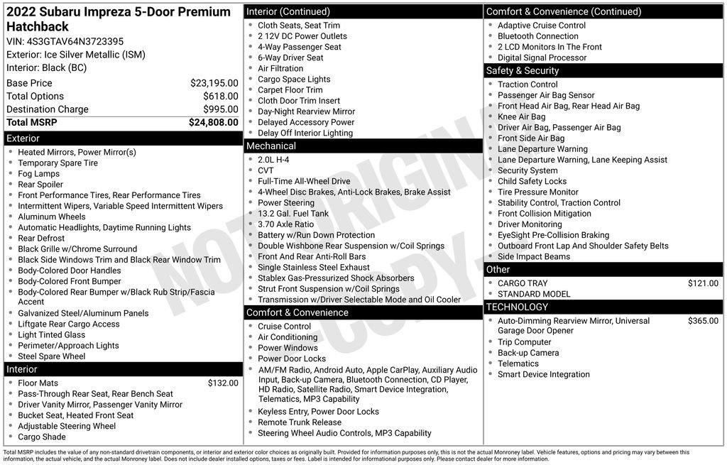 Certified 2022 Subaru Impreza 2.0i Premium image 42