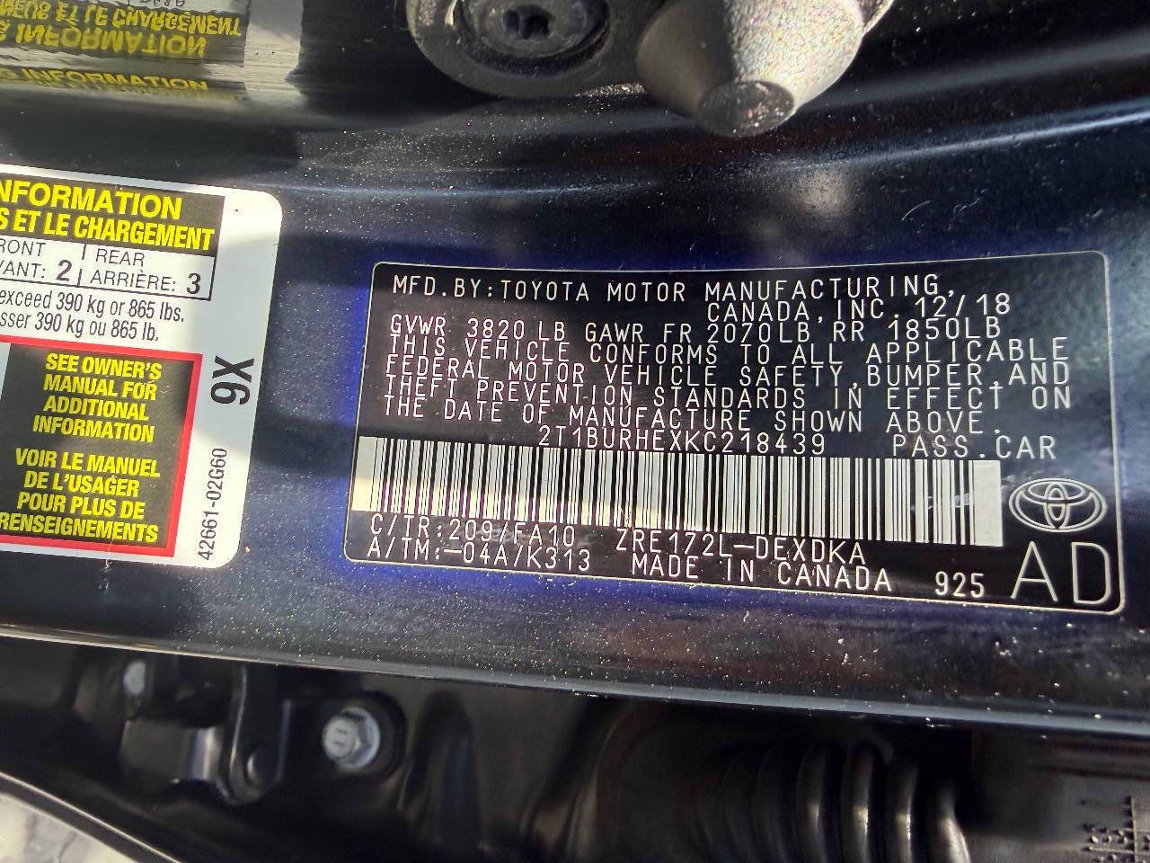 Used 2019 Toyota Corolla L FWD image 17