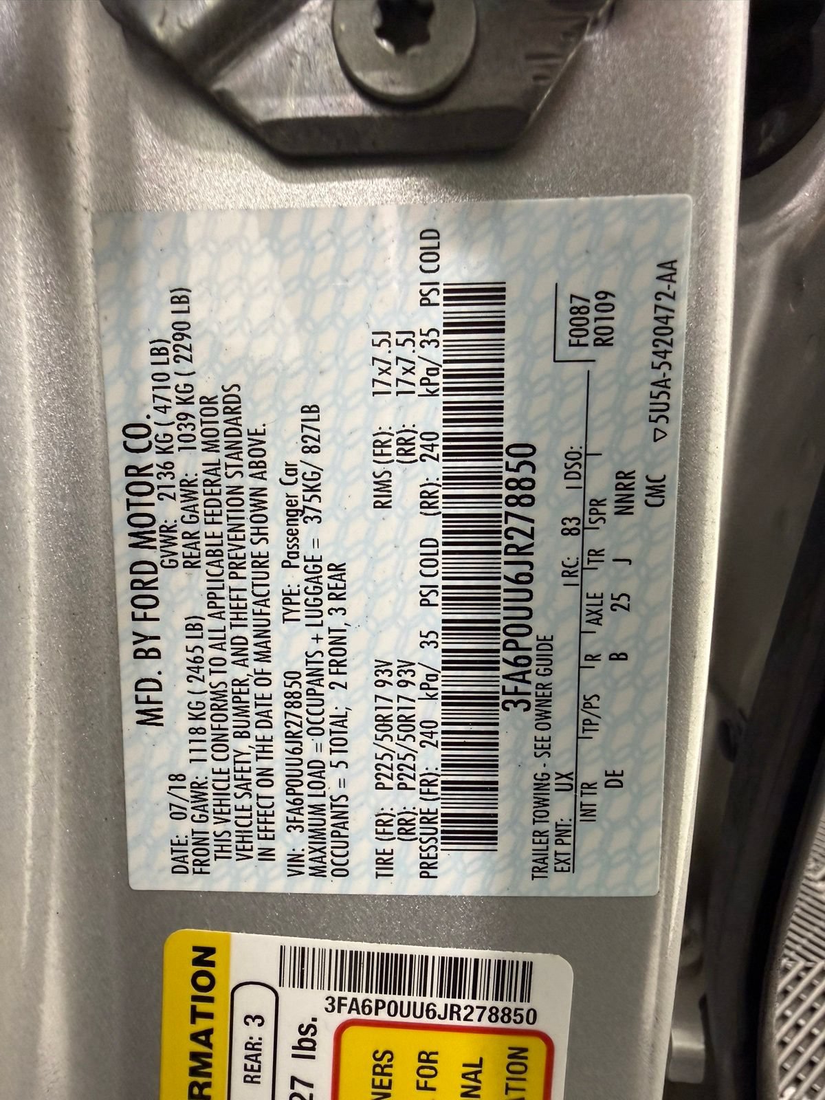 Used 2018 Ford Fusion S FWD image 17