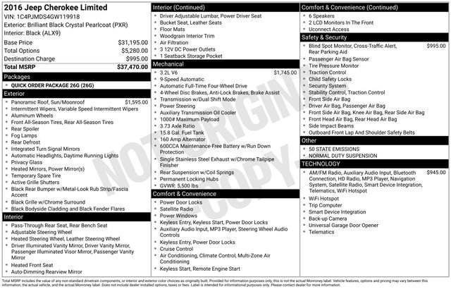 Used 2016 Jeep Cherokee Limited image 5