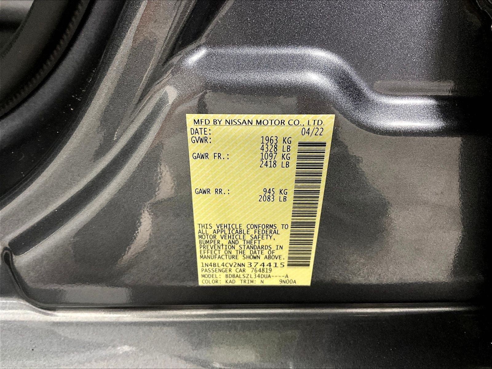 Certified 2022 Nissan Altima 2.5 SR FWD image 19