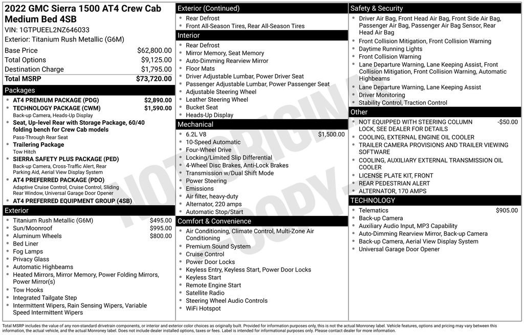 Used 2022 GMC Sierra 1500 AT4 w/ AT4 Premium Package AWD/4WD image 41