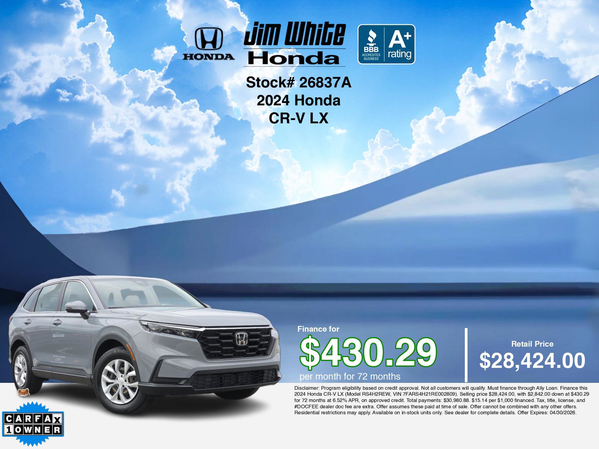 Certified 2024 Honda CR-V LX image 3