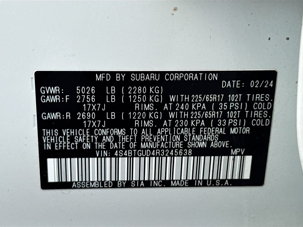 Certified 2024 Subaru Outback Wilderness AWD/4WD image 31