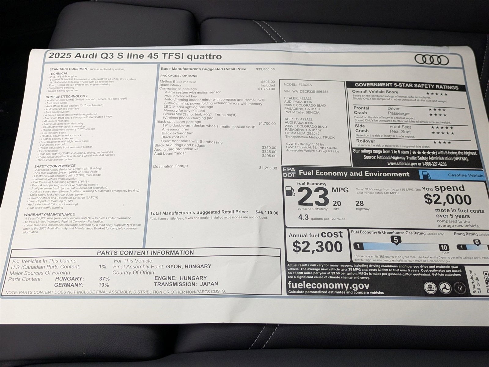 New 2025 Audi Q3 2.0T Premium image 18