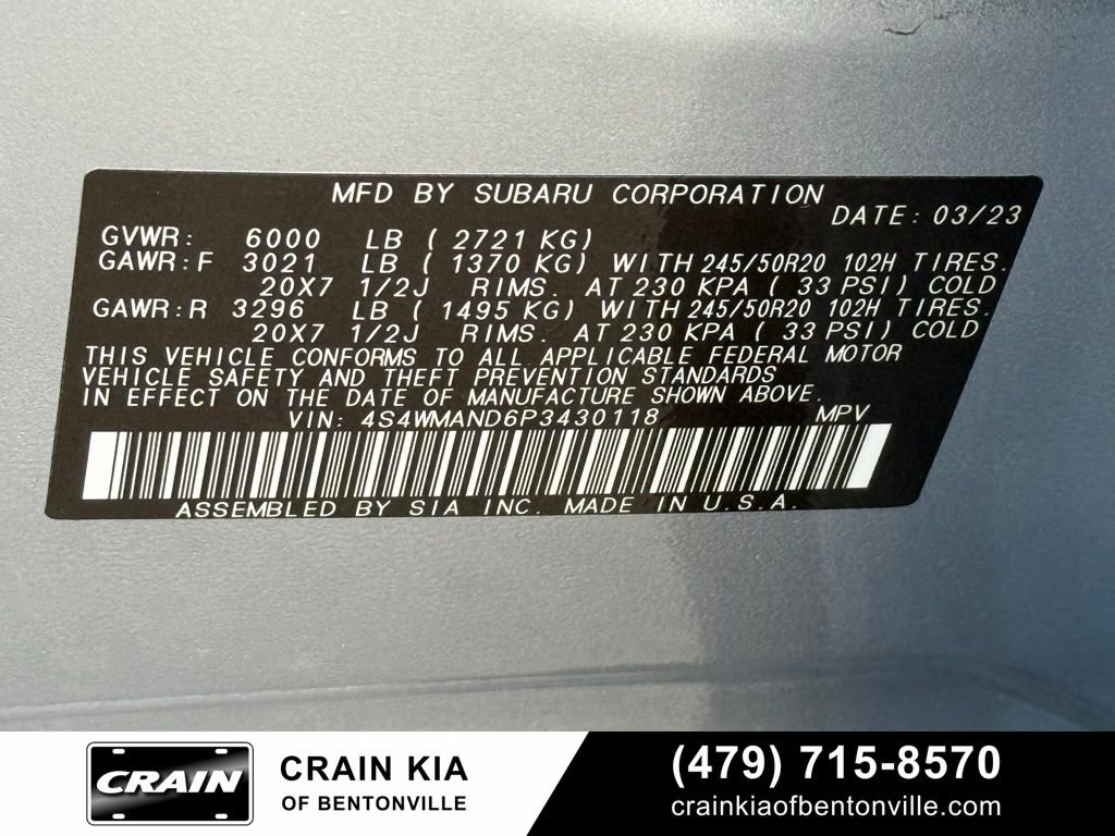Used 2023 Subaru Ascent Limited AWD/4WD image 36