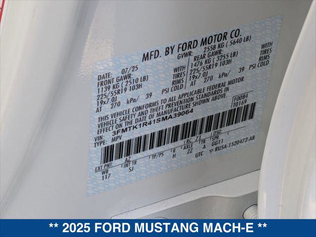 Certified 2025 Ford Mustang Mach-E Select w/ Interior Protection Package image 23