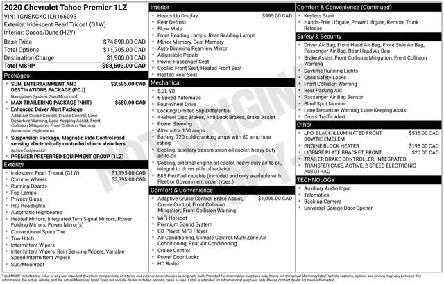 Used 2020 Chevrolet Tahoe Premier AWD/4WD image 7