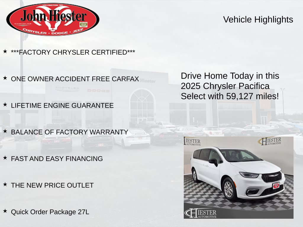 Certified 2025 Chrysler Pacifica Select FWD image 5