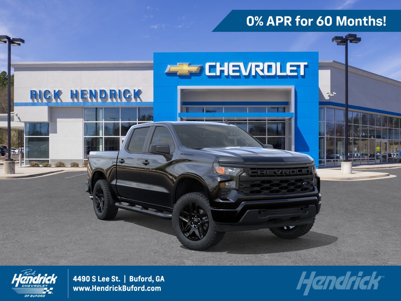 New 2026 Chevrolet Silverado 1500 Custom w/ Turbomax Blackout Package