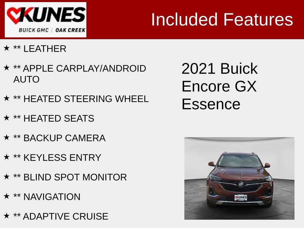 Used 2021 Buick Encore GX Essence w/ Advanced Technology Package AWD/4WD image 2