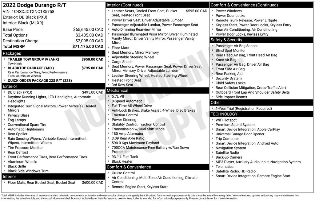 Used 2022 Dodge Durango R/T w/ Trailer Tow Group IV AWD/4WD image 39