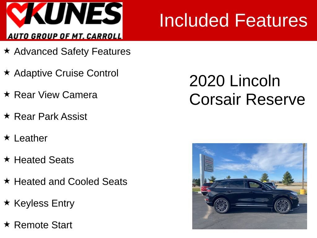 Used 2020 Lincoln Corsair Reserve w/ Equipment Group 202A image 3