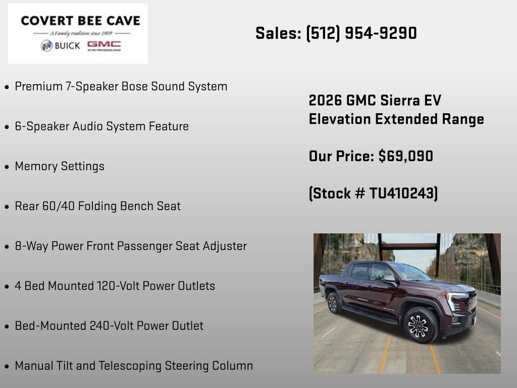 New 2026 GMC Sierra EV Elevation w/ Premium Package AWD/4WD image 30