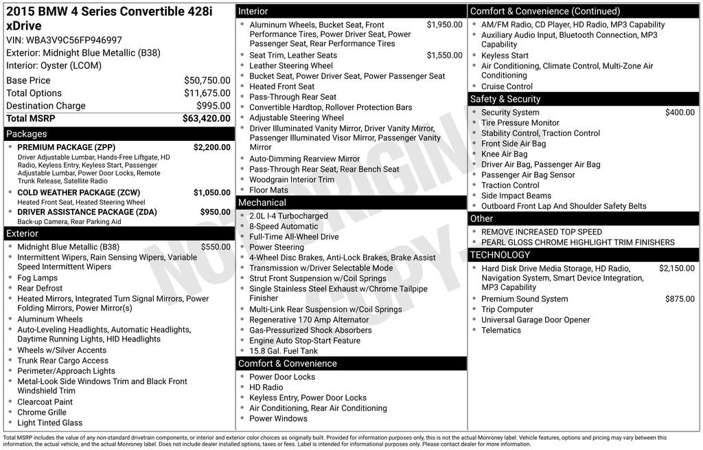 Used 2015 BMW 428i xDrive Convertible image 30