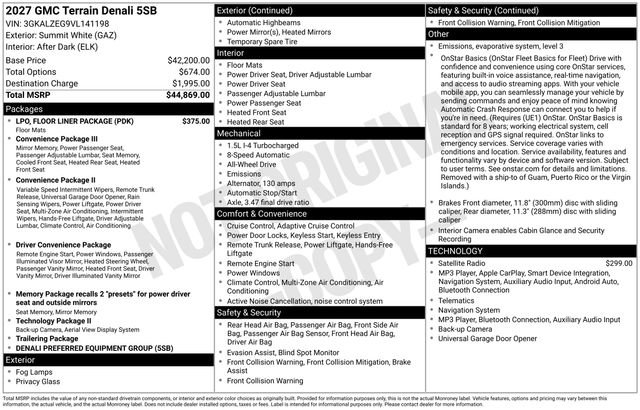 New 2027 GMC Terrain Denali AWD/4WD image 4