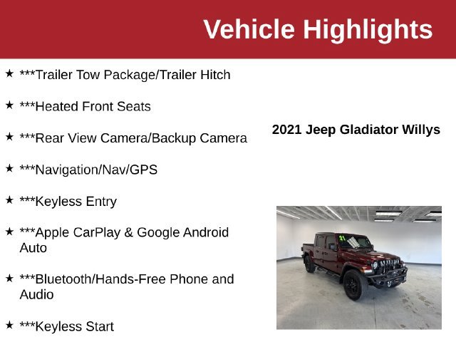 Used 2021 Jeep Gladiator Sport AWD/4WD image 10