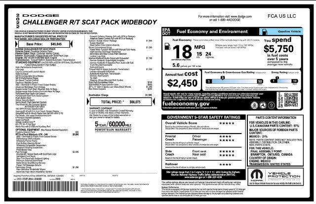 Used 2022 Dodge Challenger R/T Scat Pack RWD image 2