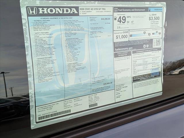 New 2026 Honda Civic Sport Touring image 18